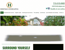 Tablet Screenshot of heritagelandscapetx.com
